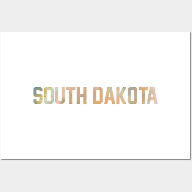 South Dakota Pastel Tie Dye Wall Art by maccm